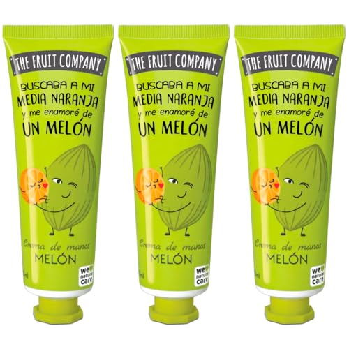 The Fruit Company Crema de Manos Melón Pack de 3ud con Aloe Vera y Camomila 50ml