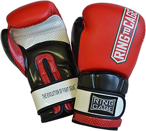 Ultima MiM-Foam Training Boxing Gloves (Red/Black/White, 18oz)
