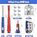 KIZJORYA T Ball Set, Tee Ball Set for Kids 3-5 with 6 Large Baseballs & Automatic Pitching Machine & Adjustable Batting Bat, Outdoor Games Sports Toy Gift for Toddlers Boys Girls Ages 5-8 8-12