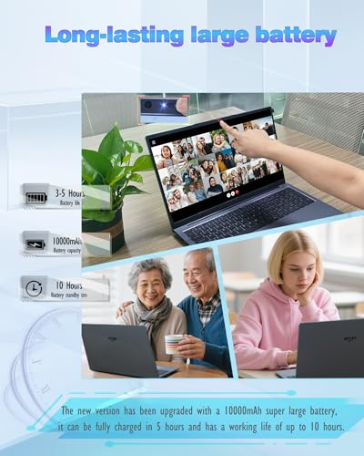 Image of MYW 17.3 inch Laptop Computers, 3500U (Up to 3.7GHz),8GB DDR4 RAM 512GB SSD,1920 * 1080, Type-C(Date), WiFi5,BT,RJ45,Dual Stereo Speakers, Backlit Keyboard