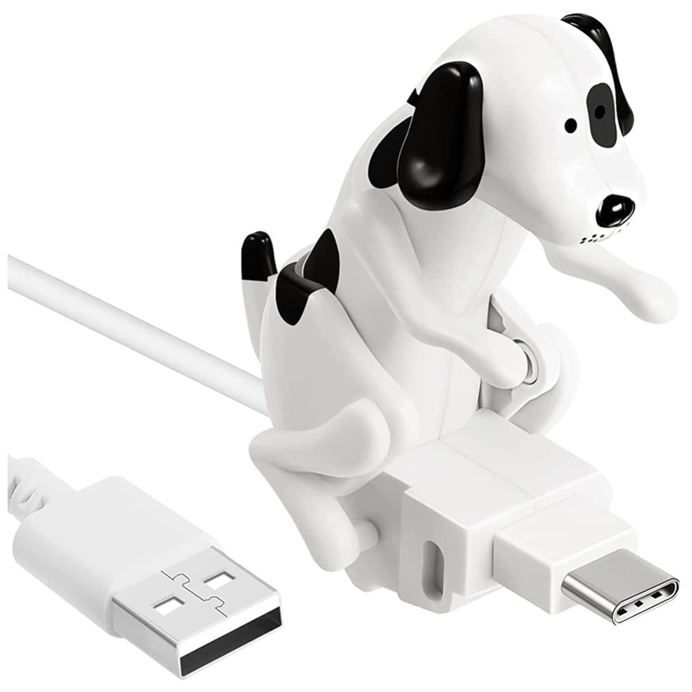 SosoportPuppy Data Cable Mobile Phone Charging Cable Usb c Charge Cable Type-c Data Cords Humping Dog Charger Mini Portable Charger Type-c Interface Data Line White Metal Will Move Product
