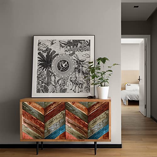 JOLIHOME Holzoptik Tapete Farbe Selbstklebend Holz Klebefolie Vintage für Küche Wand Schrank Tisch Zimmer Tür 44.5x500cm