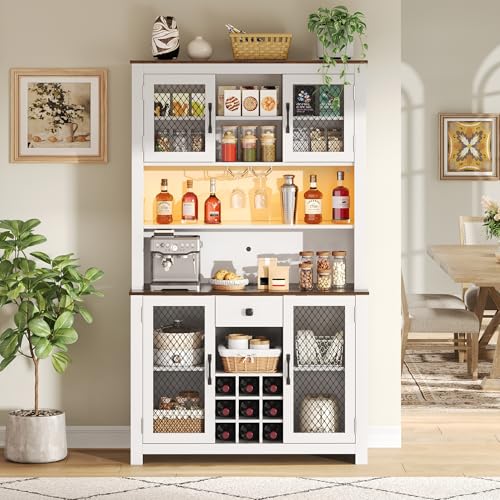 Soporte de vino freestanding para 9 botellas blanco miniatura 1