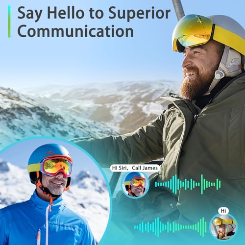 Image of Kalence Ski Helmet Speakers, Wireless Stereo Skiing Headphones, True Wireless Bluetooth Drop-in Headphones with Easy Control Buttons and Built-in Mic for Snowboarding, Motorcycling, Audio Ready Helmet