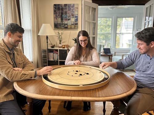 Crokinole Board Game con superficie de juego de 26 pulgadas miniatura 2