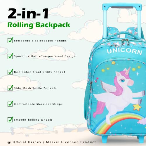 Image of NOVEX Original Kids School Bag with 2 Wheels & Trolley Handle For Easy Travel