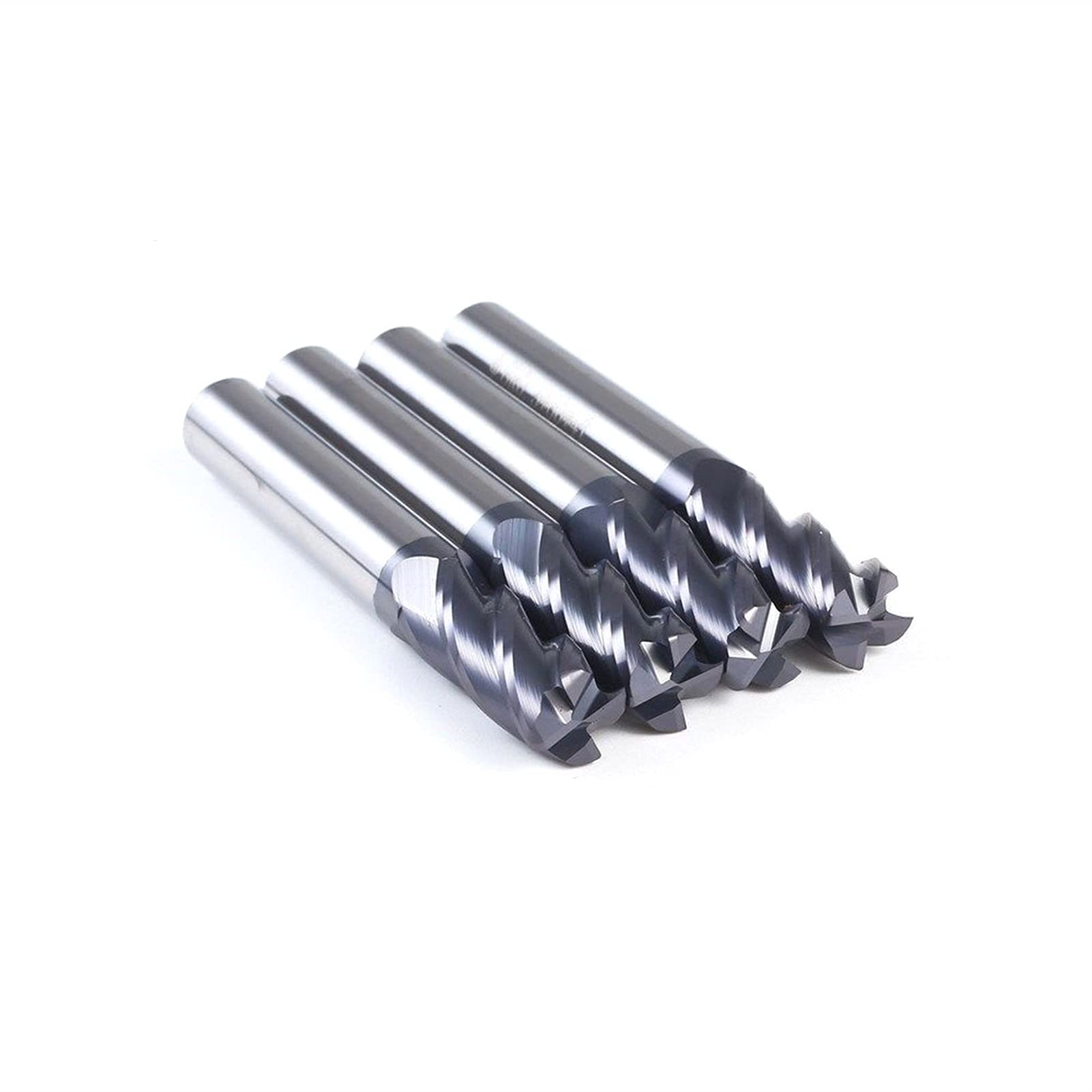 HRC50 Schaftfräser, Wolframcarbid, CNC-Fräser, 4 Rillen, Schneider, Deg R0,2 R0,5 R1, Metallfräser, YIJIAN (Schneiden-Durchmesser: 8R0,5X8DX60L 4F, Maße: 5 Stück)