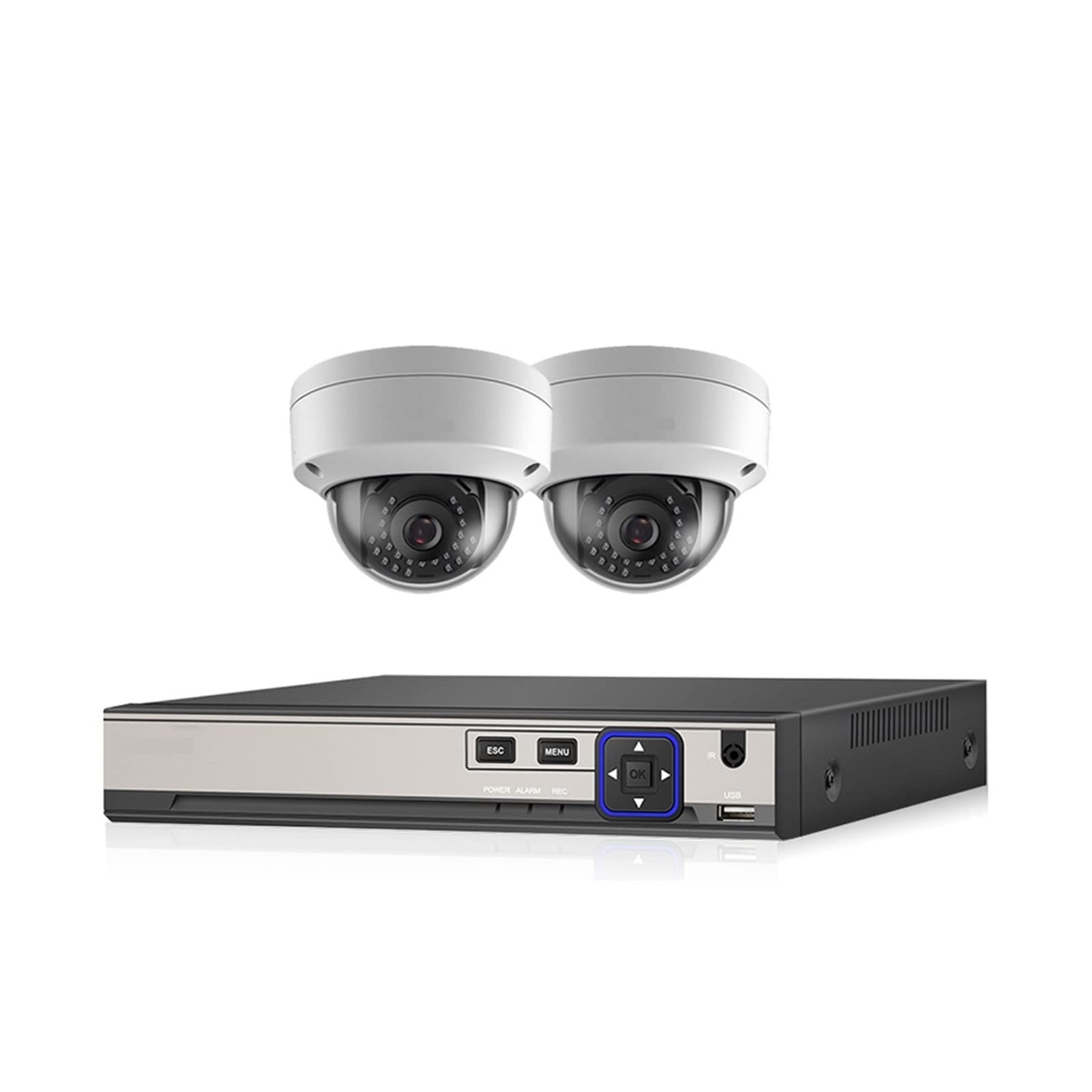 8MP 4K Gesichtserkennung NVR Außen Safe Sicherheit Schutz Tür CCTV-System Mit 5MP IP Kamera Outdoor Video Überwachung Kits (4T,8CH NVR 2pcs Camera)