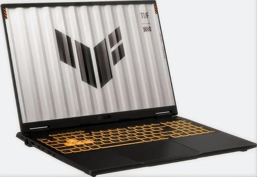 Image of ASUS TUF F16 Gaming Laptop, 14th Gen Intel 16-Core i7-14650HX, NVIDIA RTX 5060 8GB GDDR7 GPU, 16 inch FHD+ 165Hz G-SYNC Display, 64 GB DDR5 RAM, 4 TB SSD, Wi-Fi 6E, RGB Backlit Keyboard, Windows 11 Pro