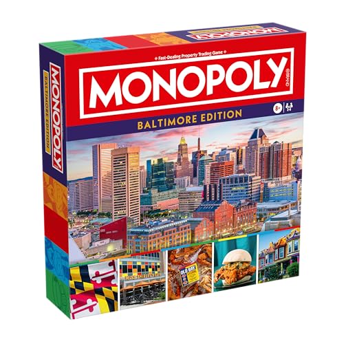 Monopoly Board Game – Baltimore, MD Edition: 2-6 Players Family Board Games for Kids and Adults, Board Games for Kids 8 and Up, Great for Game Night - image 9