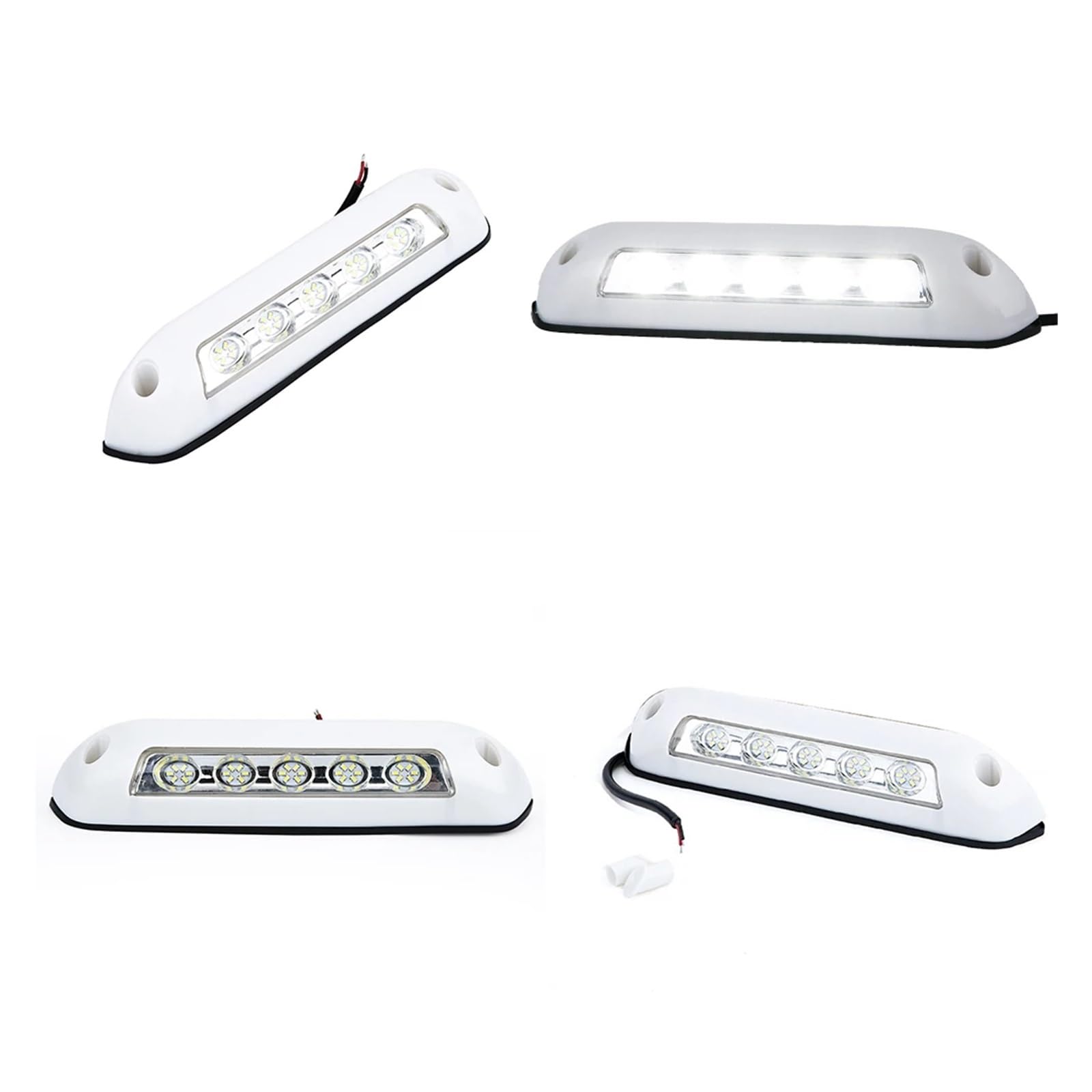 Akcesoria do 2 Szt. 12 V Lampa Ścienna Do Przyczep Kempingowych 8 W Wodoodporny Wyświetlacz Zewnętrzny RV Van Szerokie Światło Na kemping, wędrówki, podróże(Black)