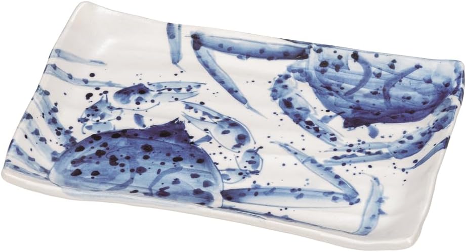 1594 其泉 染錦四方割木甲草花文 皿 5枚 有田焼