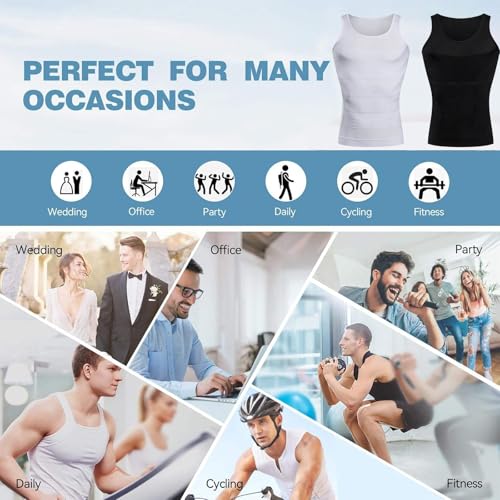 Shaperluv for Men, Shaperluv Tank 2.0 Mens Big and Tall, Compression Shirt Men, Lightweight, Breathable and Elastic 6