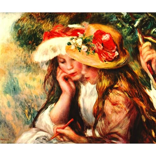 Toile deux filles dans un jardin ARTICULOZY décoration murale 101x152 cm