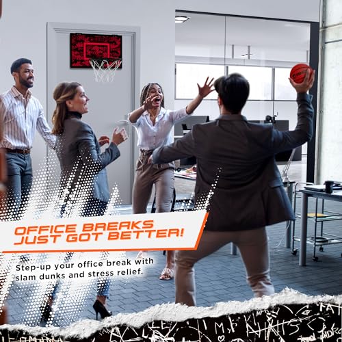 image for AND1 Mini Basketball Hoop: 18”x12” Pre-Assembled Portable Over The