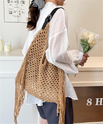 Bolso de hombro tejido verano para mujer miniatura 7
