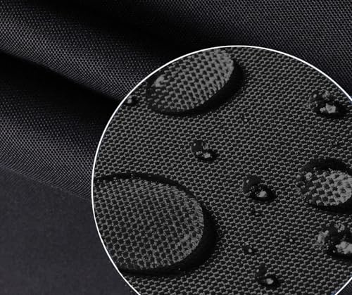 Dongawin Tela Oxford 600D Impermeable y Resistente, Revestimiento PVC 100%, Resistente a Desgarros y UV, Negro, 100 cm x 146 cm