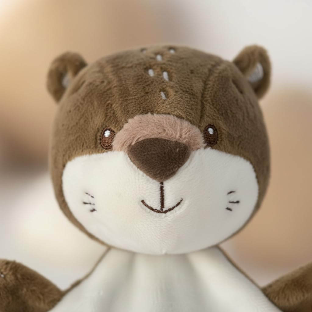 Les Doudous Malins - Lilou la Loutre 30 cm - Doudou Brodé Prénom - Cadeau Naissance Bébé