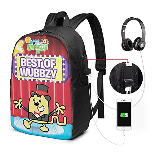 Wow! Wow! Wubbzy! Backpack 17 Inches with USB Port Anime