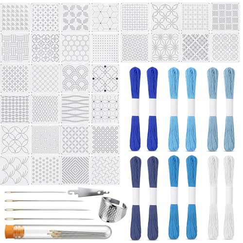 Kit de hilo Sashiko Milkary 58 piezas con accesorios miniatura 1