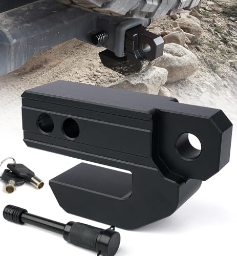 Lupar Tow Hitch Slider with Locks Pin Fits 2 Inch Towing Hitch Receivers Skid Protection Compatible with 3/4 D-Ring Shackles for Off-Road Pickups Trucks SUV