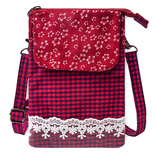 5 Pockets Canvas Crossbody Bag Purse for Women Summer Beach Bag Shoulder Bags Phone Bag Travel Bag Pouch Bags