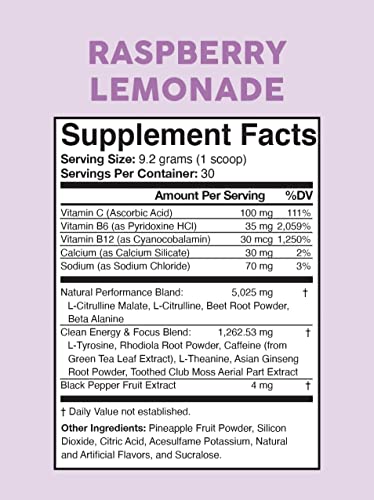 Bloom Nutrition Pre Workout Powder, Amino Energy With Beta Alanine, Ginseng & L Tyrosine, Natural Caffeine Powder From Green Tea Extract, Sugar Free & Keto Drink Mix (High Energy Raspberry Lemonade) #TOP4