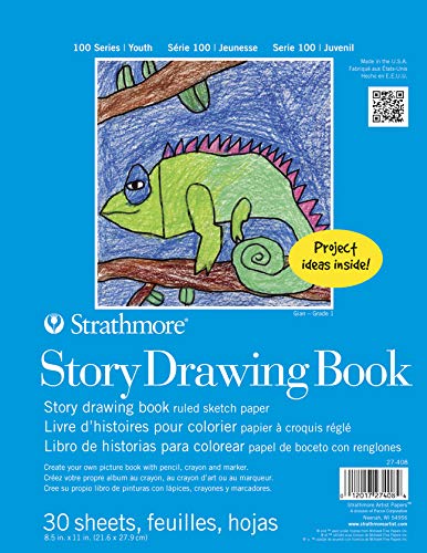 Strathmore Kids 100 Series Youth Story Drawing Book, 8-1/2 x 11 Inches, White, 30 Sheets