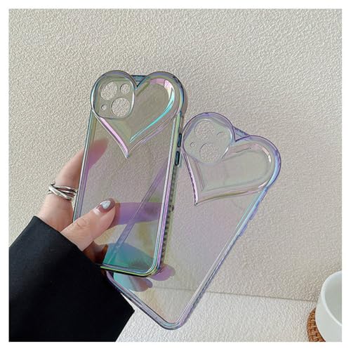 Coque transparente laser iPhone 12 protection silicone souple coeurs