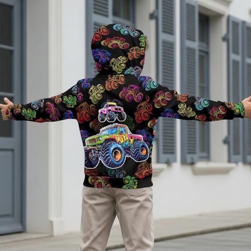 HUIACONG Boys Girls Zip Up Hoodie Children Sweatshirts for Kids Tops4