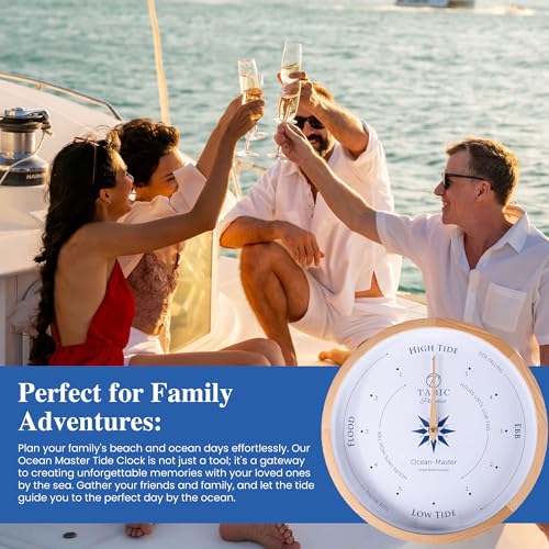 Tabic Planeteco Ocean Master Tide Clock, Stylish Home Decor Accessory with High-Low Tide Display, Elegant Wall Clock Design - Image 3