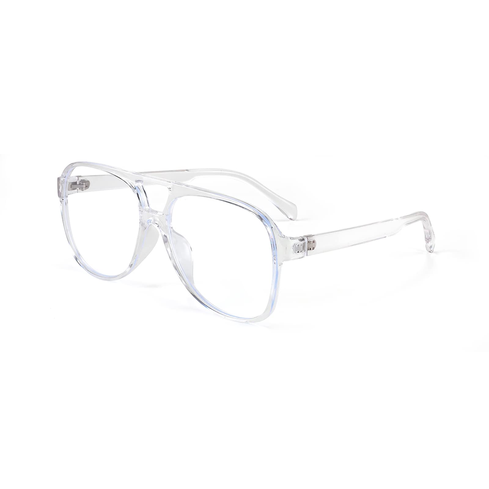 FEISEDY 70s Aviator Glasses Frame Blue Light Blocking Glasses Oversized Square Computer Glasses Women Men B2888