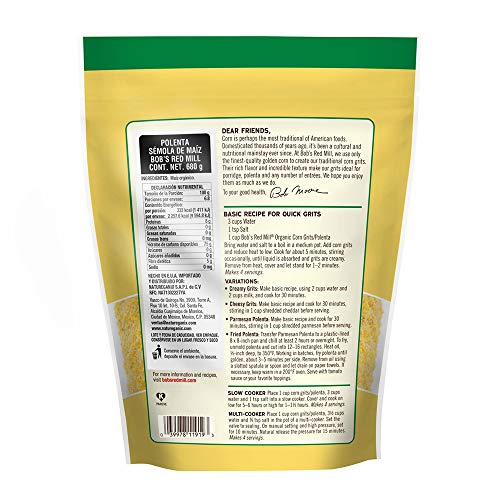 Bob's Red Mill Organic Corn Grits/, Oz Polenta 24 Ounce #TOP1