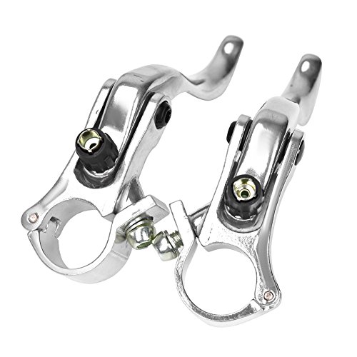 Leva Freno Bici,1 Paio di Accessori Per Freno Manubrio In Lega Di Alluminio da 24 Mm Per Bicicletta Ciclismo (Argento)
