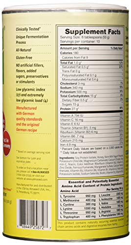 Almased Meal Replacement Shake - Plant Based Protein Powder for Weight Loss - Gluten-free, Non-GMO 17.6 oz (3 Pack)
