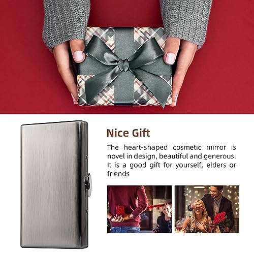 Image of Cigarette Case for Women and Men - Lightweight and Portable Cigarette Box and Holds 12 100mm Cigarettes, Bank Cards, Coins, and More - Stylish Design, Beautiful and Generous (Vntage Silver)