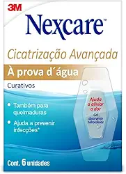 Nexcare, 3M, Curativo Cicatrização Avançada à Prova D'água, Proteção de longa duração, Contém 6 unidades