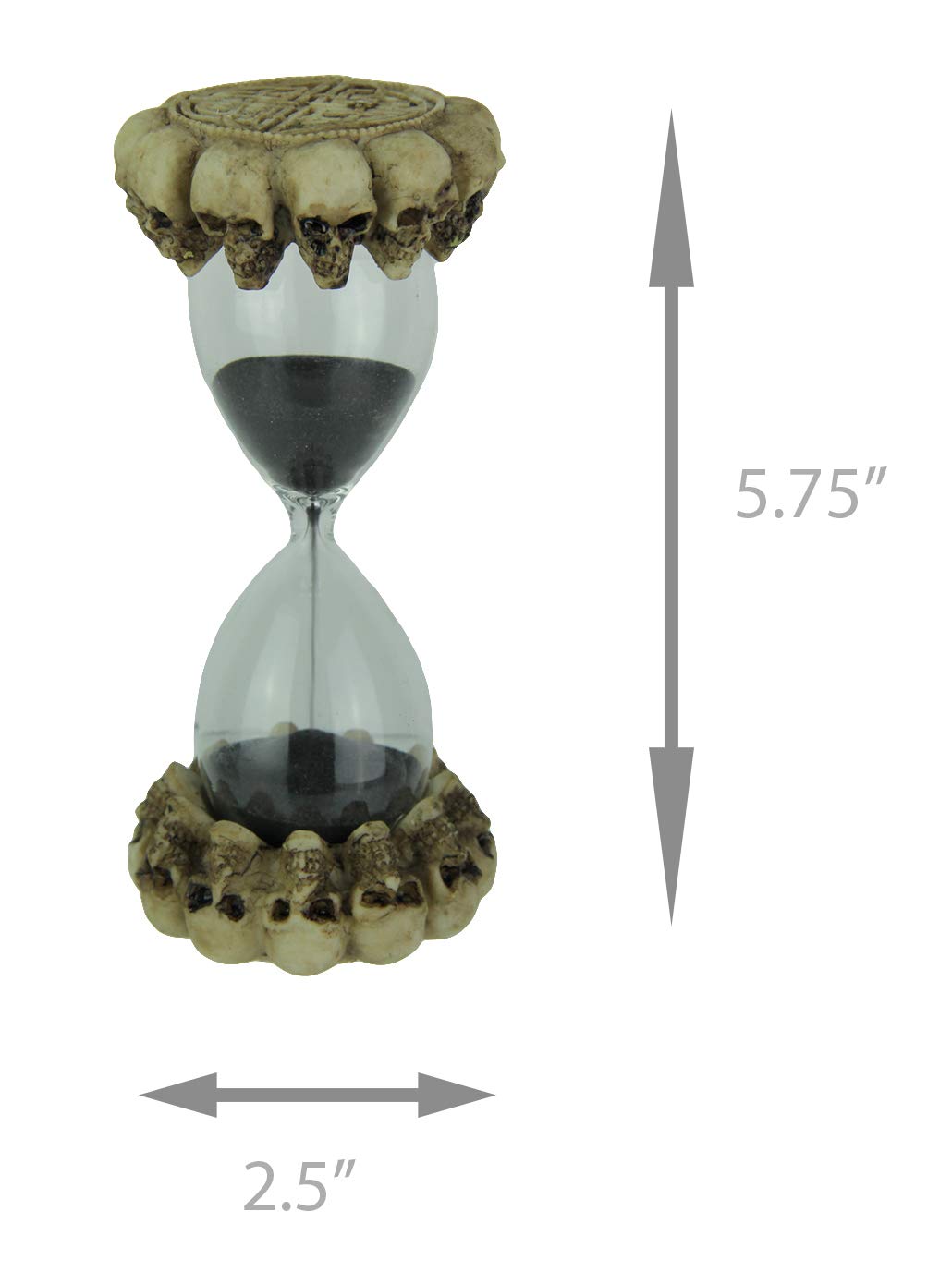 Amazon.com: Gothic Celtic Skulls Hourglass Black Sand Timer | 5