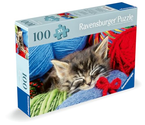 Puzzle 100 pièces : Chaton dans la laine Ravensburger France - vue 2