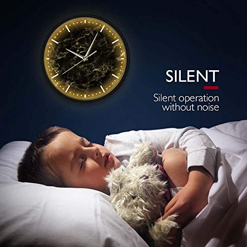 Reloj de Pared Digital Negro con Luz LED y Control de Voz miniatura 6
