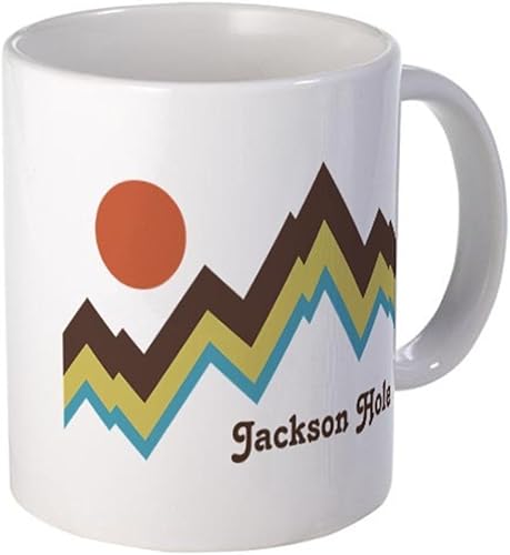 Taza de 11 onzas  Jackson Hole Wyoming Mug  S White "