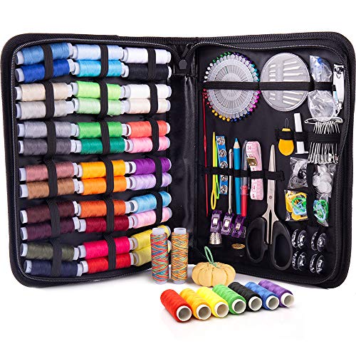 XL Premium Sewing KIT  Complete Needle and Thread Kit for Sewing with 38 Color Threads  Sewing Kits for Adults for Quick Fixes Travel Sewing Kit for On The Go Repairs, Small Sewing Kit Easy to Use