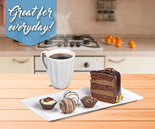 image for Klikel 4 Serving Platters - Classic White Plate - Serving Trays For Pa