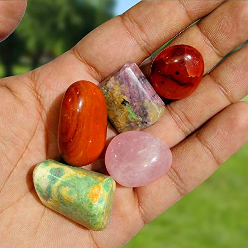 Image of Reiki Crystal Products Certified Natural Crystal Tumble Stone Kit | Multiple Crystal Stone Sets for Meditation, Reiki, Chakra & Spiritual Practices
