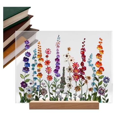 Qyljeiwred Handcrafted Floral Acrylic Decor Cover