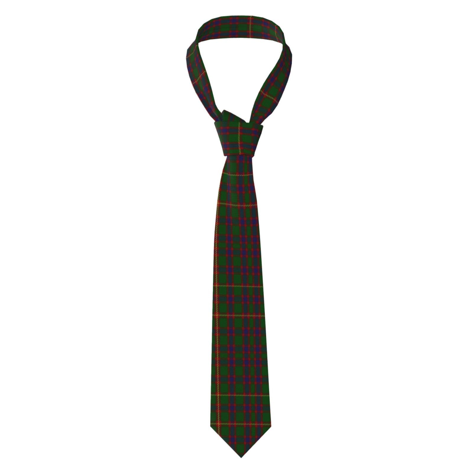 Kwqdozf Men's As Pic Hall Clan Family Tartan Tie The Tie Is Soft And Comfortable