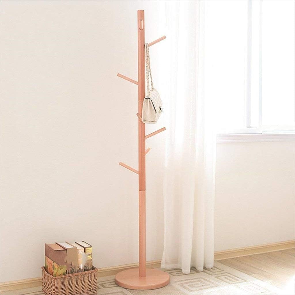 Coat Rack Solid Wood Free Standing Coat and Hat Rack Compatible with Garage Foyer Office Closet Coat Rack