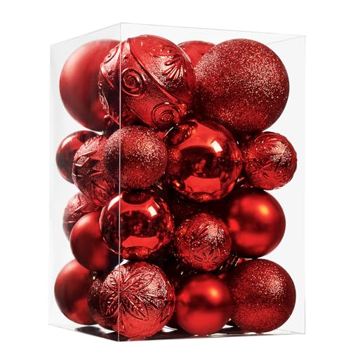 Wironlst Christmas Ball Ornaments - 30pcs Shatterproof Plastic Ch...