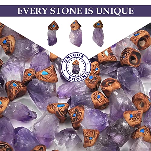 Amethyst Raw Pendant Chakra Necklace With Genuine Healing Crystal Stone, Crystals Jewelry For Women And Men, Girls, Boys, Handmade With Love, Spiritual Gifts For Positive Energy And Meditation By Smoky Quartz #TOP4