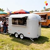 Food Truck Trailer & Hot Dog Cart - Commercial Mobile Kitchen for Coffee Business & Ice Cream Cart for Business Setup